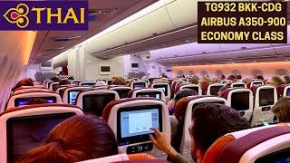 THAI AIRWAYS TG932 Bangkok BKK  Paris CDG (Airbus A350-900 Economy Class) Flight Report #41