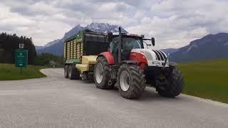 1.Schnitt mit Steyr 6230 Cvt und Krone MX 330 gd | 2023