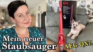 STAUBSAUGER TEST: AEG QX7 AKKU HANDSTAUBSAUGER  REVIEW 2in1 GERÄT | SANDRA BY KLEINE FAMILIENWELT