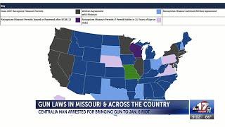 A look at state, federal gun laws after mid Missouri man charged in Washington, D.C.