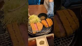 Delicious and fun; cook your meat on a hot plate! Gyukatsu in Kichijoji #asmr #shorts #food #japan