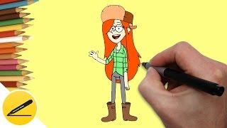 How to Draw Wendy from Gravity Falls step by step  Draw Gravity Falls  Drawing pictures