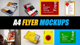 20 FREE A4 Flyer Mockups for your Projects | Photoshop Mockup