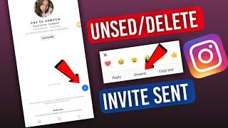 how to unsend invite message on Instagram | how to delete invite message on Instagram | invite sent