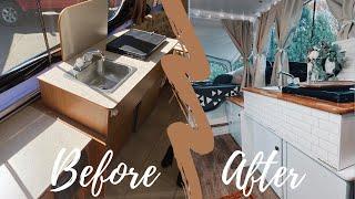 Trailer Renovation on a Budget // Pop Up Camper Remodel Tour!