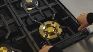 Monogram Professional Rangetop with 3-Piece Grates and Wok Feature