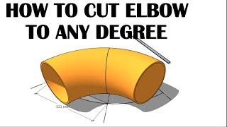 How to cut an Elbow to any Degree  Simple method