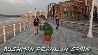 bushman prank in spain the best screams and laughs  2022 // hombre arbusto gritos y risas