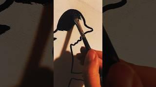 Quick and easy painting | how to paint on canvas | silhouette #trending #music #edsheeran