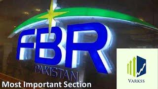 Most Important Section of Income Tax Ordinance , 2001 (FBR - Pakistan)