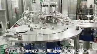 3 in 1 rotary model bottle washing filling capping machine for mineral water juice beverage liquid