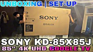 SONY 85" GOOGLE TV KD-85X85J | 85X85J UNBOXING AND SET-UP.