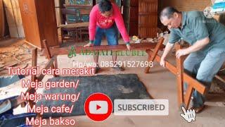 Tutorial cara pasang bangku meja taman warung cafe outdoor indoor