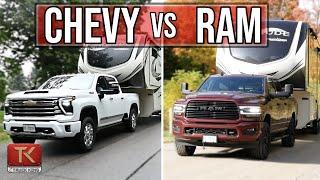Should I Replace My Ram with a Chevy?! 2024 Chevy 2500 vs Ram 2500 Fifth-Wheel Towing Comparison