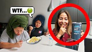 Cooking EXTREMELY SALTY To See How My FAMILY REACTS! **Unbelievable...**