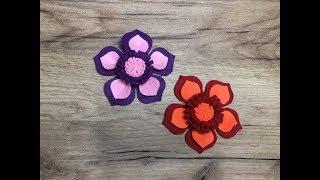 Decoratiune floare din fetru  DIY Felt Flower Tutorial / How to make a Felt Flower / Easy DIY Flower