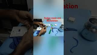 #electrical socket repair and Restoration #youtube shorts