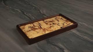 InDims Studio: Timeless Natural Designs -  Natural Stone Texture Wooden Frame Nightlight Tray