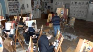 Федор Помелов, мастер-класс в Худ.школе г.Протвино, апрель 2015г