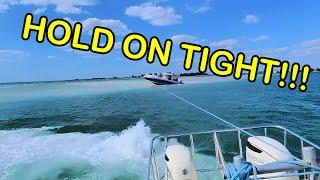 Racing Against the Tide: Rescuing a 36ft Deep Impact Boat Stuck on a Sandbar | 36ft Deep Impact