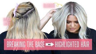 Breaking the Base on Highlighted Hair - DARK BROWN. PLATINUM CARD BLONDE HIGHLIGHT TUTORIAL