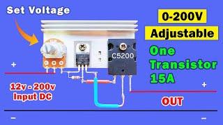 Simple Adjustable DC voltage power supply, Voltage regulator DIY