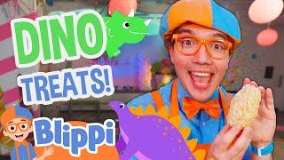 Blippi Bakes Dinosaur Egg Cookies  | Cricket’s Candy Creations | Educational Videos for Kids