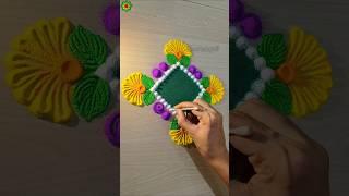 Rangoli designs for diwali simple and easy #rangolidesign #diwalirangoli #shorts