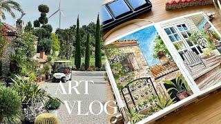 Relaxing Art Vlog | Watercolor Landscape Painting  