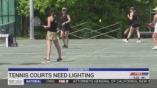 Spencer Love Tennis Courts need lighting