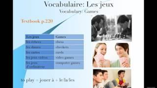 Week 18 Video Lesson 5:5 Vocabulaire