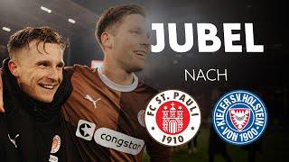 Jubel nach dem Heimsieg gegen Holstein Kiel