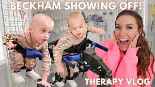 Beckhams Progress After TWO WEEKS of Intensive Therapy! Isolated Steps, Spider, etc! Therapy Vlog!
