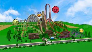 Building in Theme Park Tycoon 2 but each RIDE is a RANDOM mood
