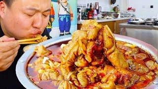 10 Pounds Of Pig Intestines Are Made Into Boiled Fat Intestines And Eaten With Rice!