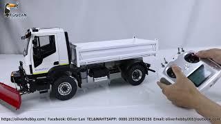 How to operate 4X4 hydraulic dumper truck with snow blade