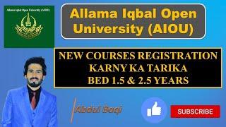 Bed program NEW Courses registration