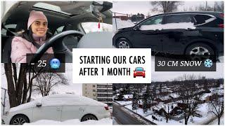 -25 Degree mei Car ki Safai | 30 CM Snow | Car Cleaning | Snowfall in Canada | Car Anniversary