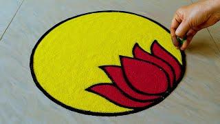 Easy Rangoli Designs For Festivals | Easy Kolam Designs | Simple Muggulu | Simple Rangoli Kolam