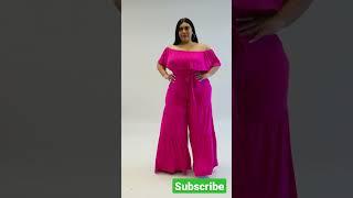 Boom Fire  Plus size model. plus size curvy women fashion model  braelnny Jumpsuit.Looking pretty