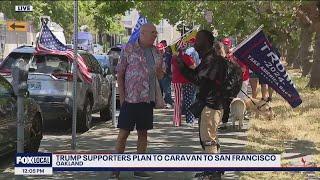 Trump fundraising in San Francisco, caravan of support