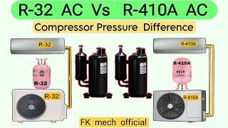 R-32 Vs R-410A || Compressors Pressure  Difference