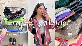 THRIFT WITH ME for autumn trends! (colorful sweaters, capris, boots and more)