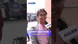 Honest Student Reaction  Easy or Hard | JEE Main 2024 #Shorts #StudentReactions