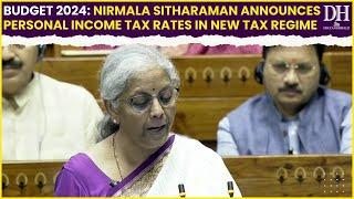 Income Tax Slab 24-25: F M Nirmala Sitharaman announces personal income tax rates in new tax regime.