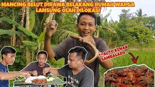 MANTAPPP!!MENIKMATI BELUT SAMBAL BALADO HASIL MANCING DIRAWA BELAKANG RUMAH WARGA!!!