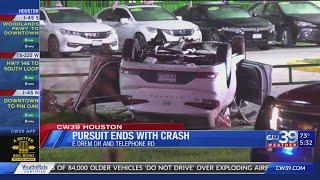 Pasadena police pursuit ends with crash | CW39 Houston