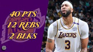 Anthony Davis 40 pts 12 rebs 2 blks vs Spurs 24/25 season