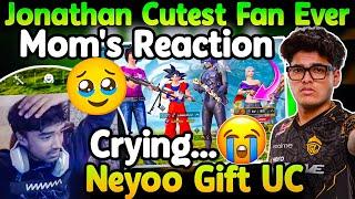 Jonathan Cutest Fan Mom's Reaction Fan Crying On Stream Neyoo Gift UC