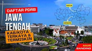 JAWA TENGAH! Ekonomi terbesar ke-4 INDONESIA. Daftar PDRB Kabupaten dan Kota di Jawa Tengah.